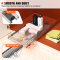 Pull-out cabinet and pantry slide-out organizer, white chrome-plated steel