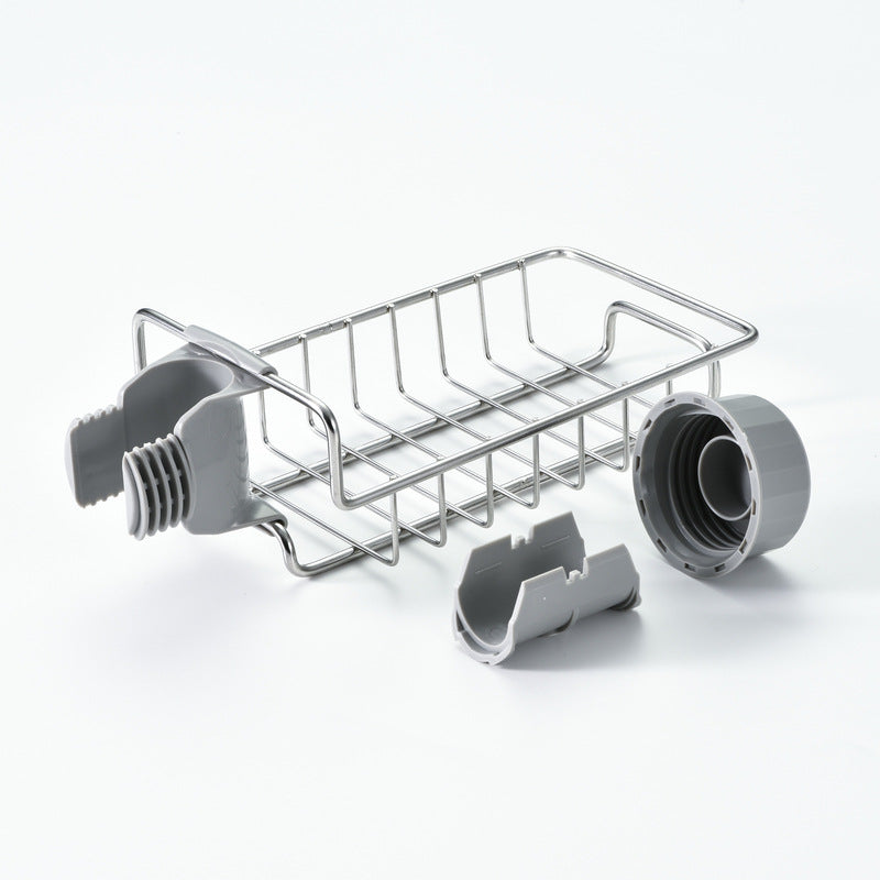 304 stainless steel faucet-mounted sink organizer