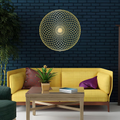 Sacred Geometry Metal Wall Sculpture, mandala pattern