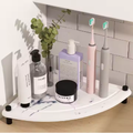 White diatomaceous earth stone sink caddy, single-tier standing design