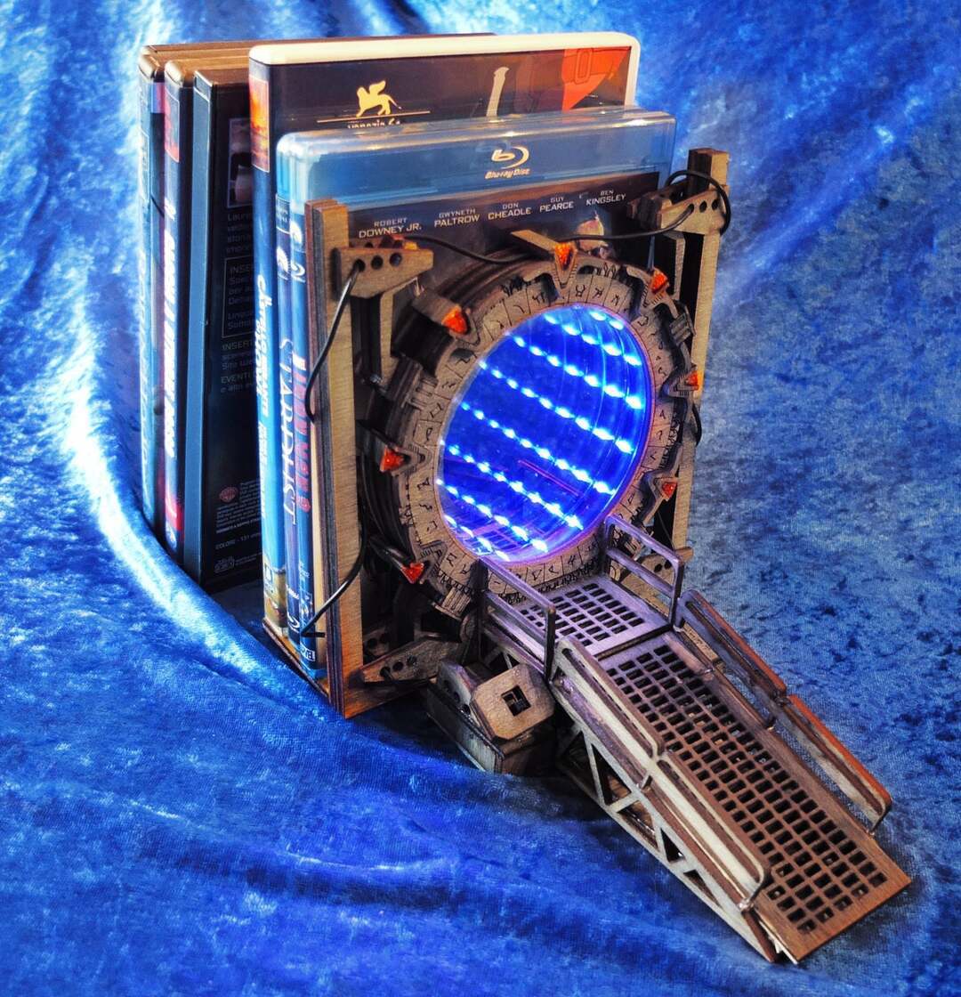Galaxy-themed wooden bookend kit product view