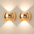Two rechargeable magnetic wall lights in a modern room
